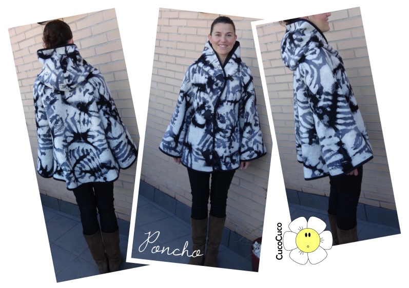 Poncho parka patrón gratis - Blanket Coat free pattern